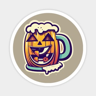 Pumpkin Beer - Halloween Magnet